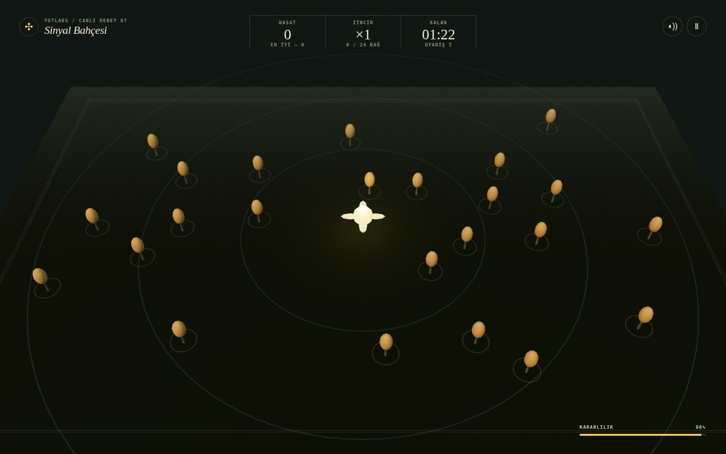 Three.js single-agent oyun sahnesi